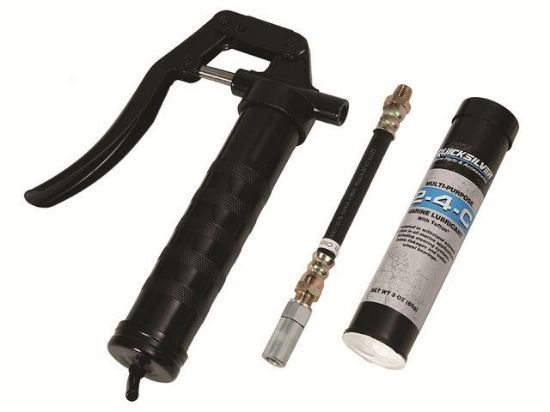 Quicksilver 2-4-C lubricant with cartridge grease gun, Part Number 92-80213123