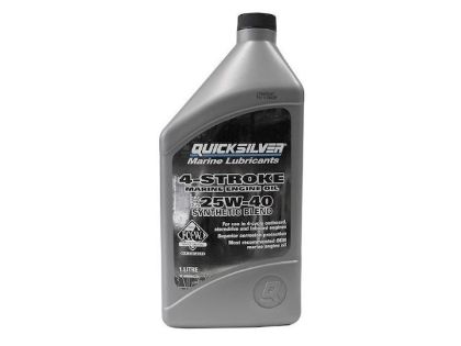 Quicksilver 4 stroke synthetic engine 0il, 25W40, 1 litre, Part Number 92-8M0086226