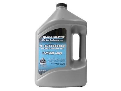 Quicksilver 25W-40 engine oil, 4 Litres, Part Number 92-8M0086224