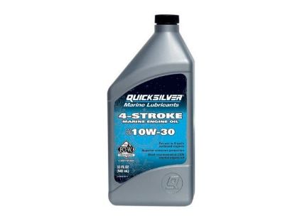 Quicksilver 10W30 4 stroke outboard oil 1 Litre, Part Number 92-8M0086220