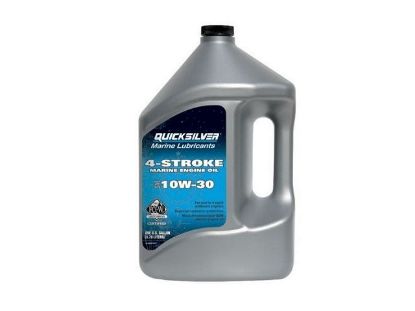 Quicksilver 10W30 4 stroke outboard oil, 4 Litres, Part Number 92-8M0086221