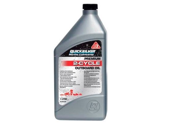 Quicksilver Premium 2 stroke oil 1 Litre, Part Number 92-858021QB1
