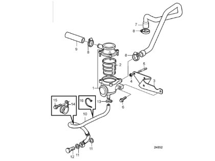 Volvo Penta D3 Crankcase Breather Insert, Part Number 21368879