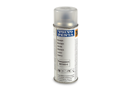 Volvo Penta Sterndrive spray paint clear varnish, Part Number 827502