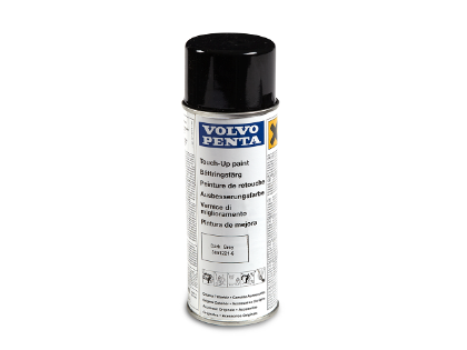Volvo Penta engine touch up spray paint in dark grey, Part Number 3851221