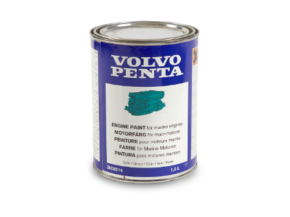Volvo Penta engine touch up paint in green gloss, 1 litre, Part Number 22618341