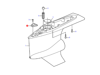 Volvo Penta Zinc cavitation plate Anode for a DPX, Part Number 876638
