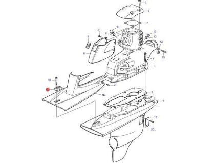 Volvo Penta Zinc cavitation plate anode for DPR, Part Number 3589875