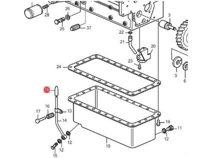 Volvo Penta oil suck-out tube protective cap, Part Number 22151722