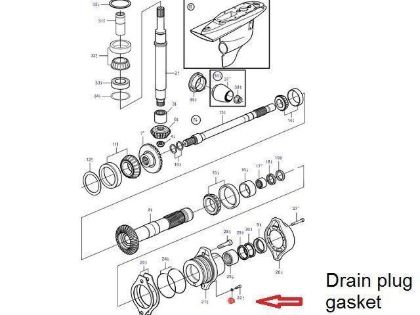 Volvo Penta DPI, DP-H drain washer gasket, Part Number 889455