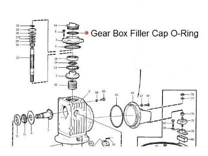 Volvo Penta gearbox filler cap O-Ring, Part Number 1664473