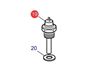 Volvo Penta temperature sender for D1-13, D1-20, D1-30, D2-40, D2-50, D2-55, D2-60, D2-75, Part Number 827151