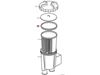 Volvo Penta D1, D2 Sea Water Strainer Sealing Ring , Part Number 842724