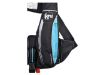 KRU Sport Pro ADV 170N auto inflation lifejacket in carbon and sky blue, LIF7313
