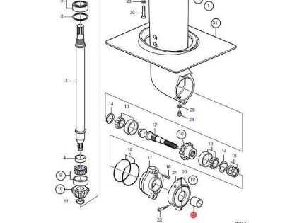 Volvo Penta Saildrive shaft spacer, Part Number 3582887