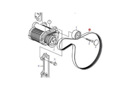 Volvo Penta Compressor belt, Part Number 23324914