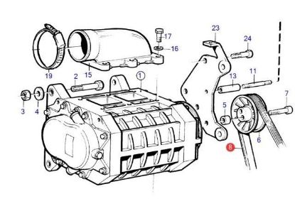 Volvo Penta Compressor Drive Belt for KAD42, KAD43, KAD44 engines, Part Number 54564470