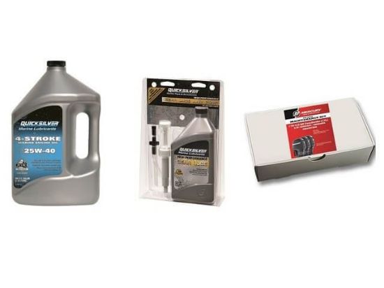 Mariner and Mercury 100 hour service kit 8M0232733, with lubricants for 40-60 HP EFI 4 Stroke outboard