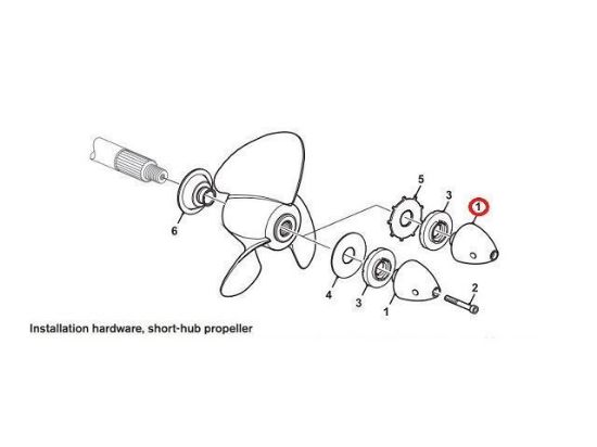 Volvo Penta 200, 250, 270, 275, 280, 285, 290 SP cone kit, Part Number 850785