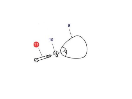 Volvo Penta Saildrive cone bolt, Part Number 23748333