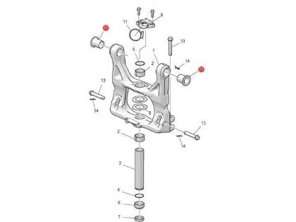 Volvo Penta DPH, DPI, DP-R Hook-up fork bush, Part Number 3862903