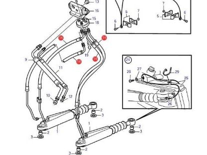 Volvo Penta DP-H, DP-R Steering Hose kIt, Part Number 24299616