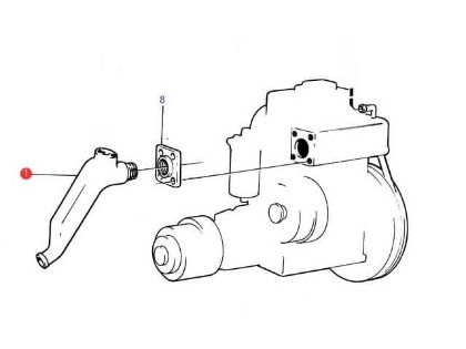 Volvo Penta MD7A, MD7B, MD11C, MD11D, MD17C, MD17D Exhaust Elbow, Part Number 833998