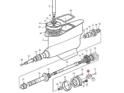 Volvo Penta IPS lower drive, cast iron anode, Part Number 3593981