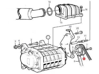 Volvo Penta KAD Tensioner, 70mm, Part Number 861563