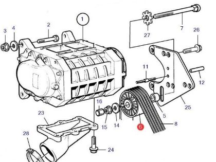 Volvo Penta KAD Tensioner, 95mm, Part Number 3582324
