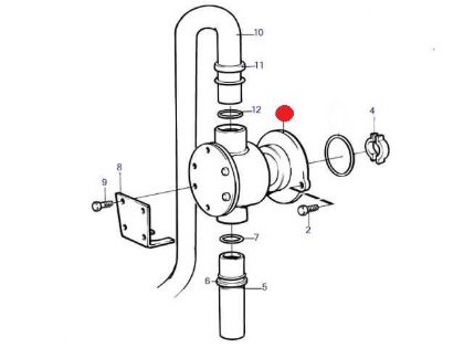 Volvo Penta AD31 AD41 series impeller pump, Part Number 858469