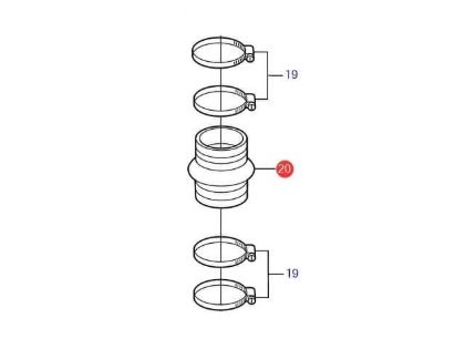 Volvo Penta 3.5 inch exhaust hose bellow, Part Number 3863450