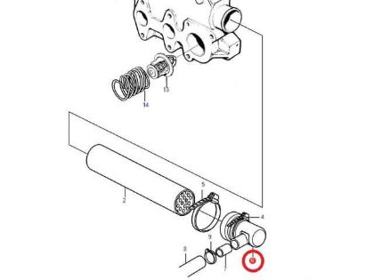 Volvo Penta MD2010, MD2010A, MD2010B end cap, Part Number 861924