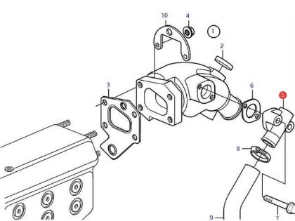 Volvo Penta Exhaust Elbow Connector, Part Number 859836