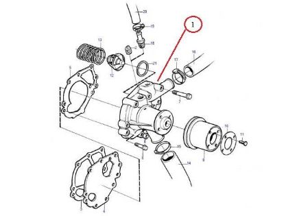 Volvo Penta MD2030 Water Pump, Part Number 3580363