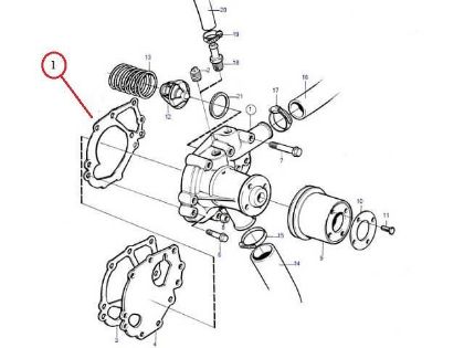 Volvo Penta MD2030 Water Pump Gasket, Part Number 3580369