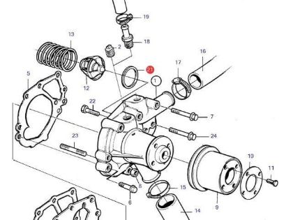 Volvo Penta Thermostat gasket, Part Number 3580453