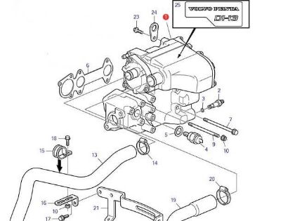 Volvo Penta D1-13 Heat Exchanger, Part Number 22850978
