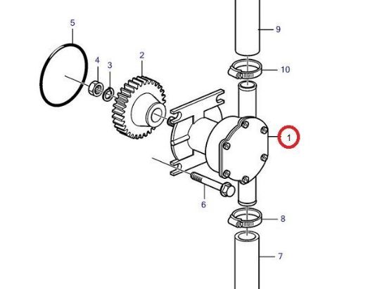 Volvo Penta MD2030, MD2040, D1-30, D2-40 Seawater Impeller Pump, Part Number 24744842