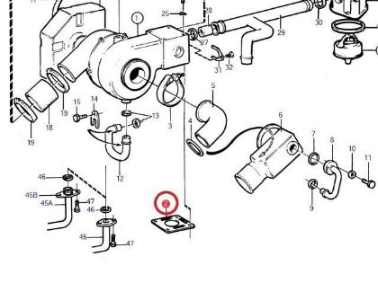 Volvo Penta 2003T Exhaust Elbow Gasket, Part Number 840902