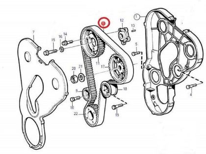 Volvo Penta MD22 and TAMD22 Timing Belt, Part Number 859773