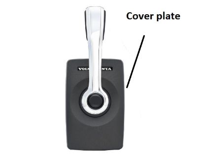 Volvo Penta large black cover plate, Part Number 853713