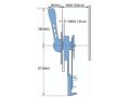 Volvo Penta throttle mechanism for a stainless steel throttle, Part Number 851601