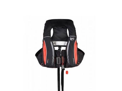 KRU Sport Pro ADV 170N auto inflation lifejacket in black and red