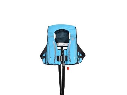 KRU Sport Pro ADV 170N auto inflation lifejacket in sky blue and carbon, LIF7315