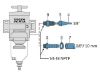 Volvo Penta diesel fuel filter and water separator fittings diagram