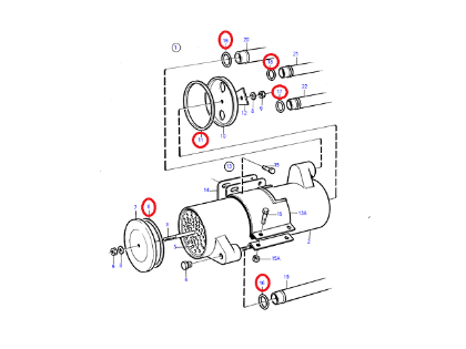 Volvo Penta heat exchanger service kit for Volvo Penta  2002, 2003 engines