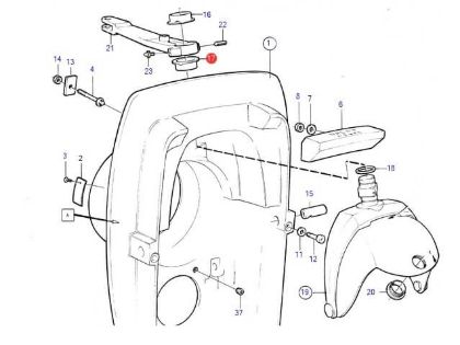 Volvo Penta Lower Steering Arm Bush, Part Number 854704
