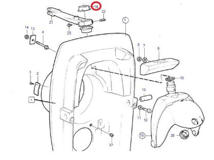 Volvo Penta Upper Steering Arm Bush, Part Number 854705
