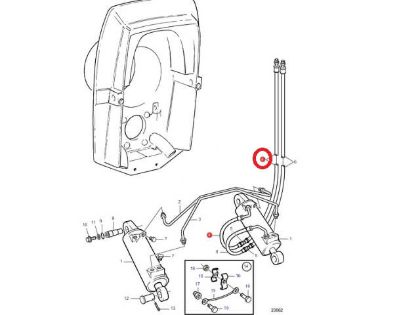 Volvo Penta Power Trim Ram Hose, Part Number 873228